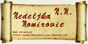 Nedeljka Momirović vizit kartica